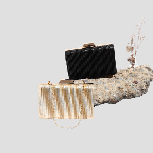 Ví Clutch Dự Tiệc Hoạ Tiết Vân Dọc