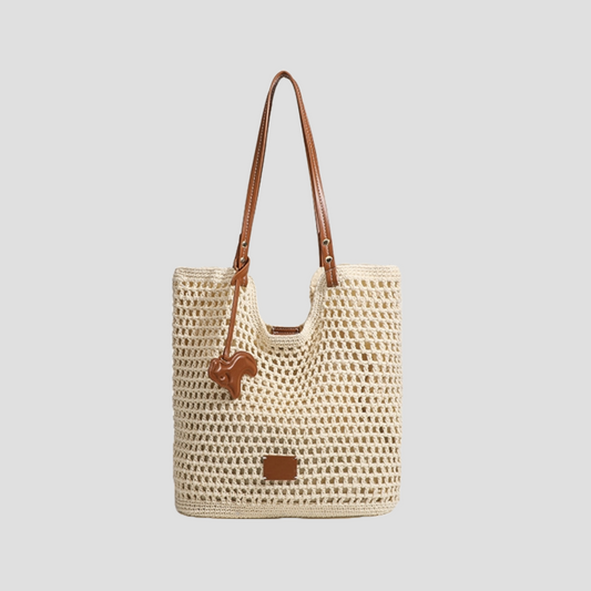 Túi Xách Lưới Vải Bigsize Phối Charm