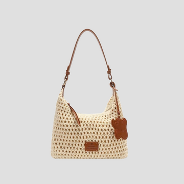 Túi Xách Lưới Vải Phối Charm