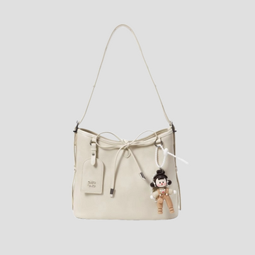 Túi Xách Nữ Da Dây Cột Nơ Phối Charm