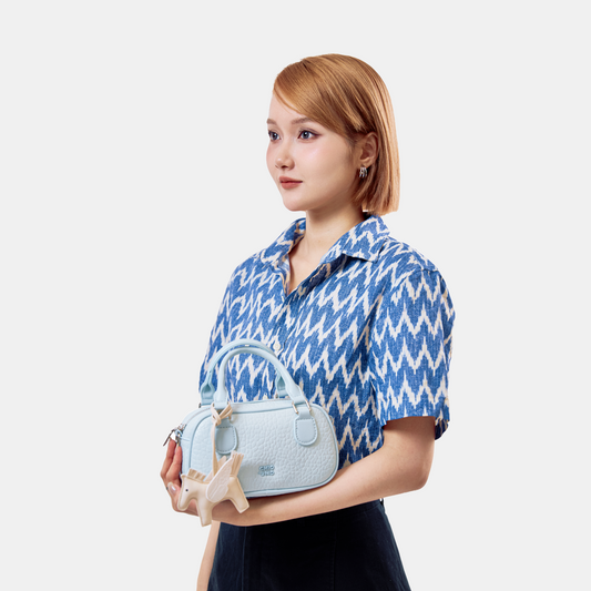 Túi Xách Nữ Da Hạt Kiểu Hộp Phối Charm Ngựa