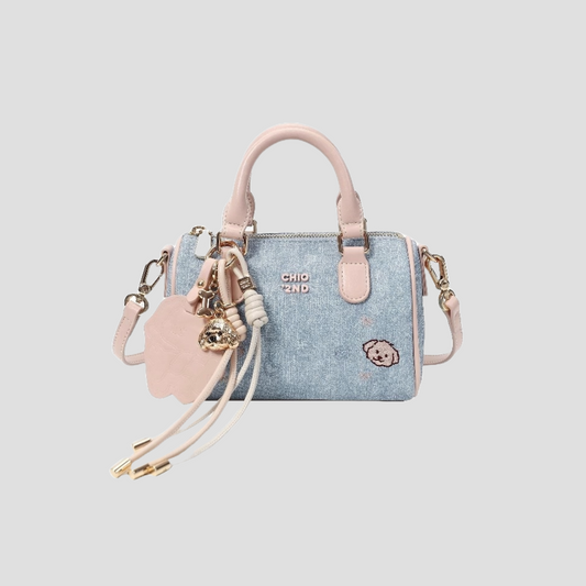 Túi Xách Nữ Da Kiểu Denim Quai Phối Màu