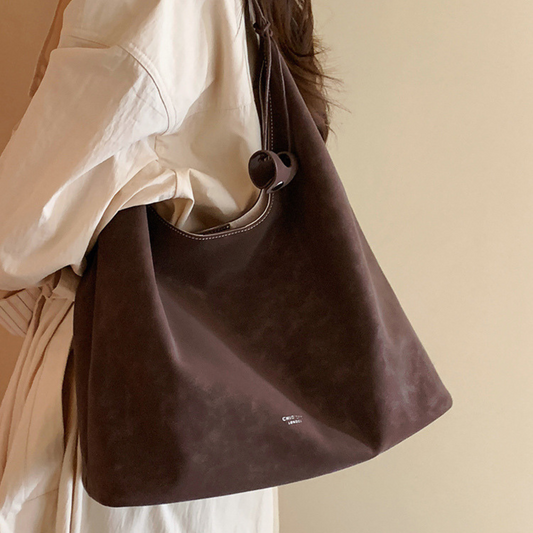 Túi Xách Nữ Da Lộn Hobo Trơn