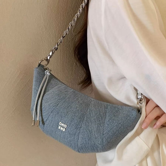Túi Xách Nữ Kiểu Half Moon Denim