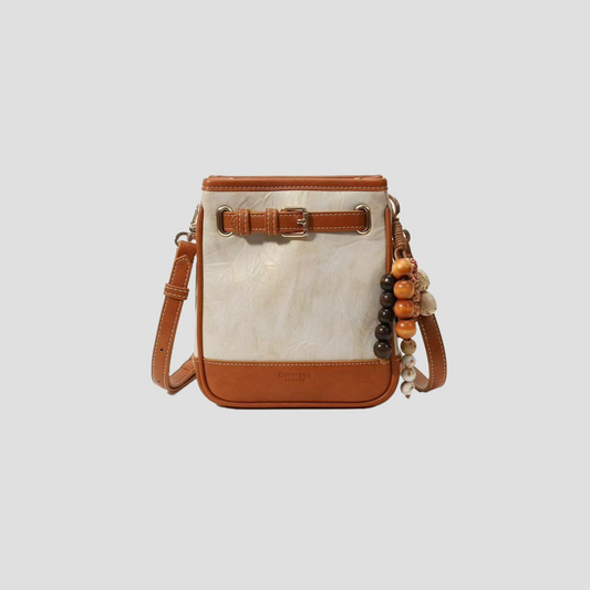 Túi Xách Nữ Form Vuông Phối Charm Hạt