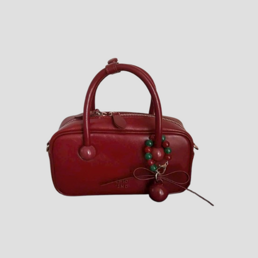 Túi Xách Nữ Hộp Chữ Nhật Phối Charm Hạt