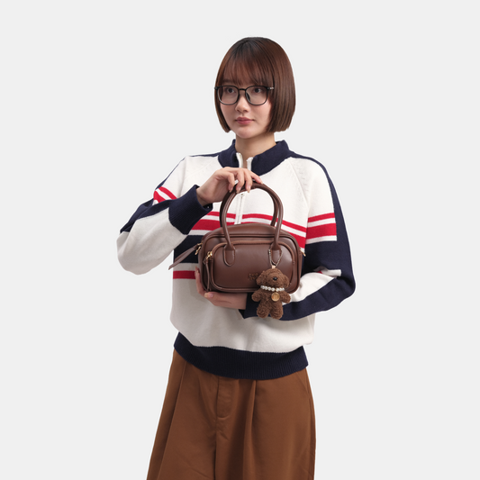 Túi Xách Nữ Hộp Vintage Charm Gấu