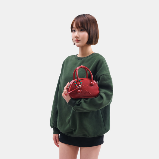 Túi Xách Nữ Kiểu Trống Phối Charm Hạt