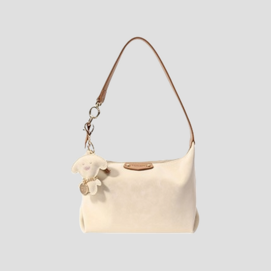 Túi Xách Nữ Vải Dù Quai Da Phối Charm
