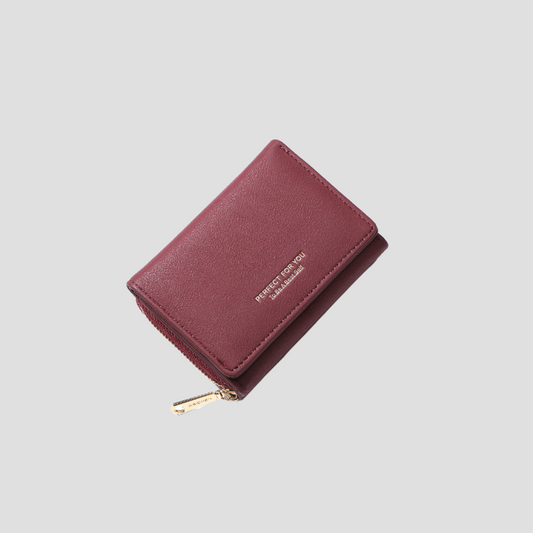 Ví Nữ Cầm Tay Da Trơn Kiểu Gập