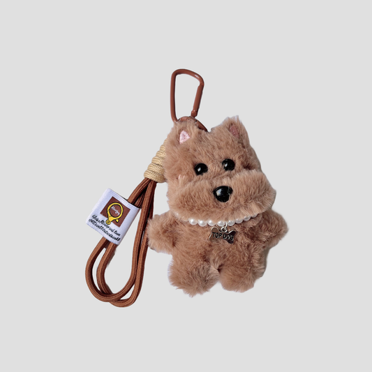 Móc Khoá Cún Bông Nâu