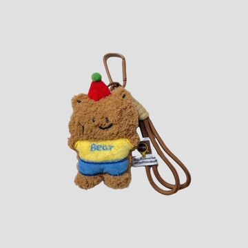 Móc Khoá Gấu Nâu Áo Vàng