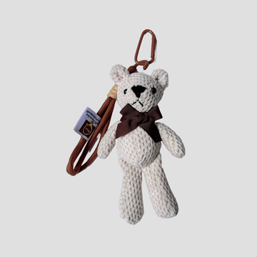 Móc Khoá Gấu Trắng Đeo Nơ