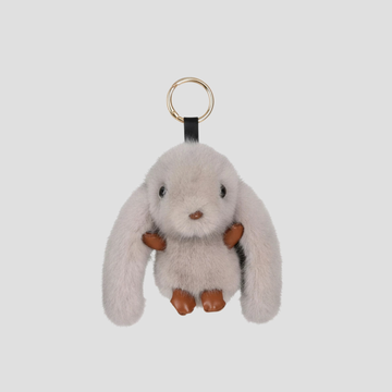 Móc Khoá Thỏ Bông Xám