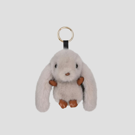 Móc Khoá Thỏ Bông Xám