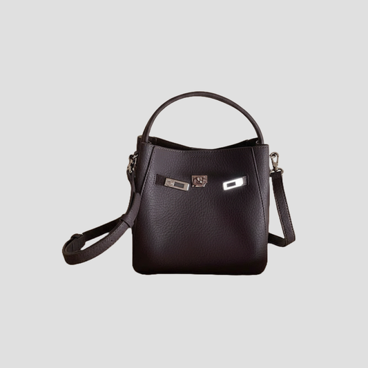 Túi Xách Nữ Da Hạt Kiểu Xô Khoá Xoay