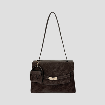 Túi Xách Nữ Da Lộn Kiểu Công Sở Phối Ví Nhỏ