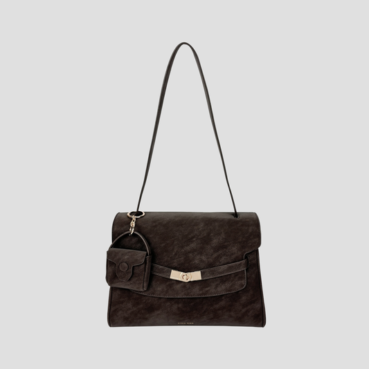 Túi Xách Nữ Da Lộn Kiểu Công Sở Phối Ví Nhỏ