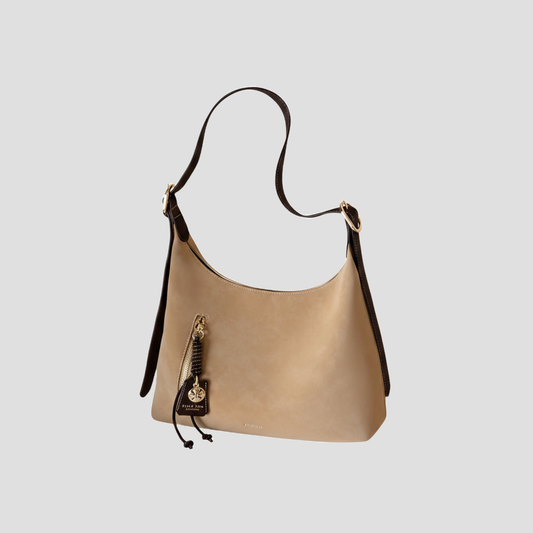 Túi Xách Nữ Da Lộn Phối Ngăn Kéo Ngoài