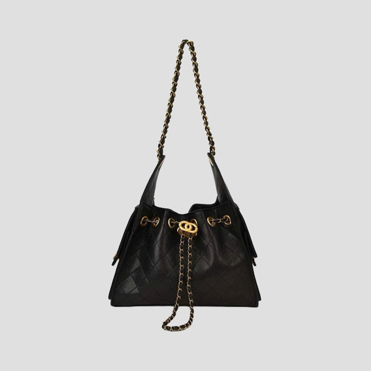 Túi Xách Nữ Da Ô Trám Phối Dây Rút