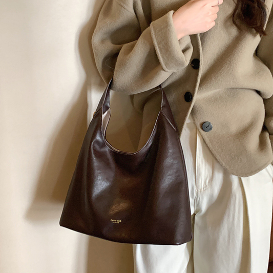 Túi Xách Nữ Da Trơn Đeo Vai Đơn Giản