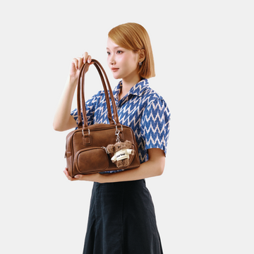 Túi Xách Nữ Hộp Ngăn Trái Tim Charm Gấu
