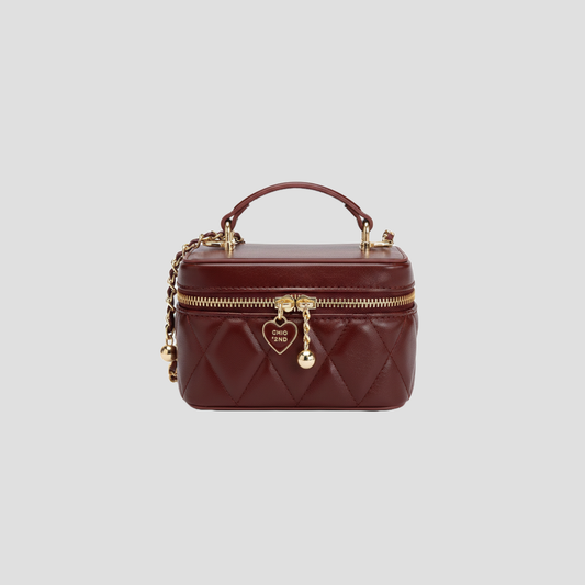 Túi Xách Nữ Hộp Ô Trám Dây Đeo Phối