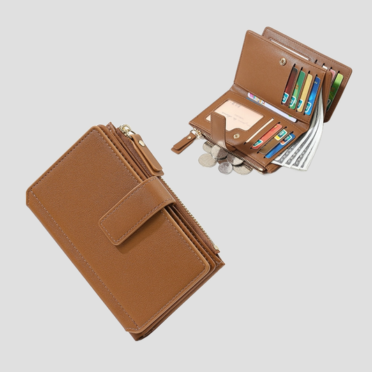 Ví Nữ Da Cầm Tay Form Chữ Nhật Gập Ba