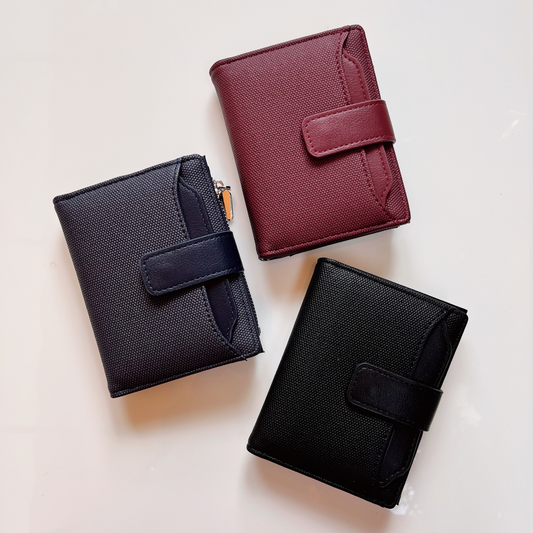 Ví Nữ Da Cầm Tay Trơn Gập Ba